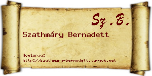 Szathmáry Bernadett névjegykártya
