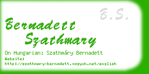 bernadett szathmary business card